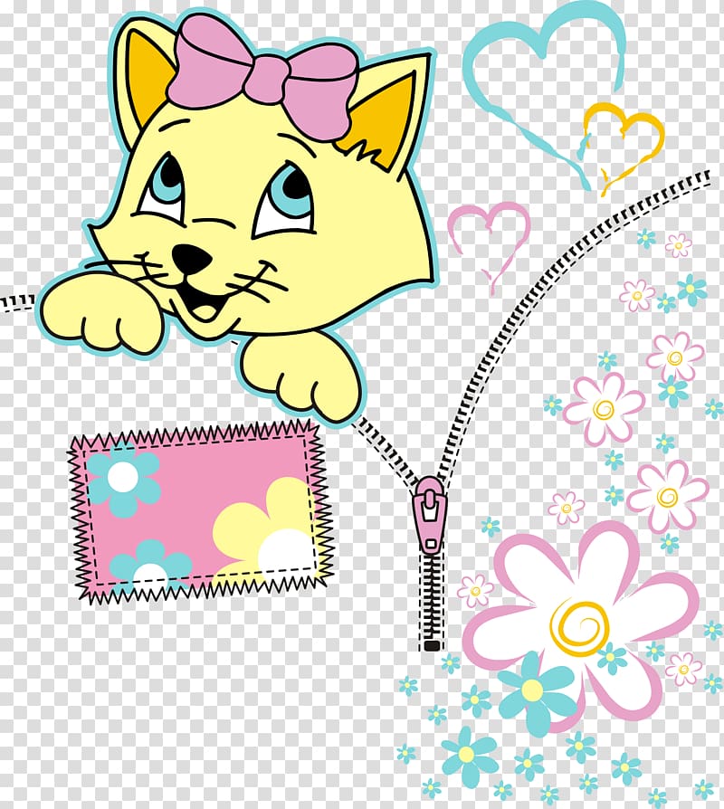 Printing and writing paper Stationery , Kitten and zipper transparent background PNG clipart