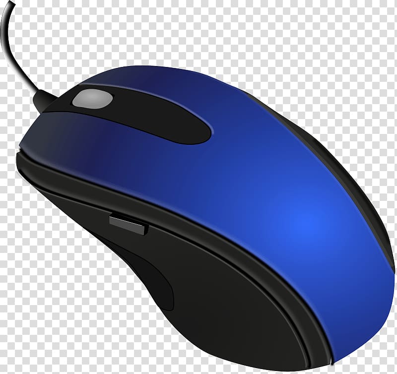 blue and black corded computer mouse illustration, Blue Black Computer Mouse transparent background PNG clipart