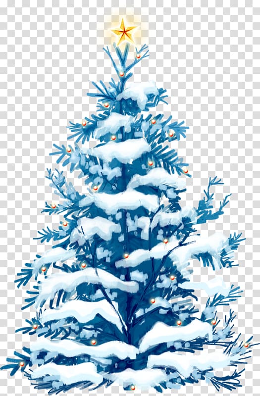 snow christmas tree transparent background PNG clipart