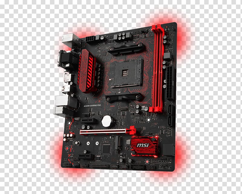 Socket AM4 MSI B350M GAMING PRO Motherboard microATX, others transparent background PNG clipart