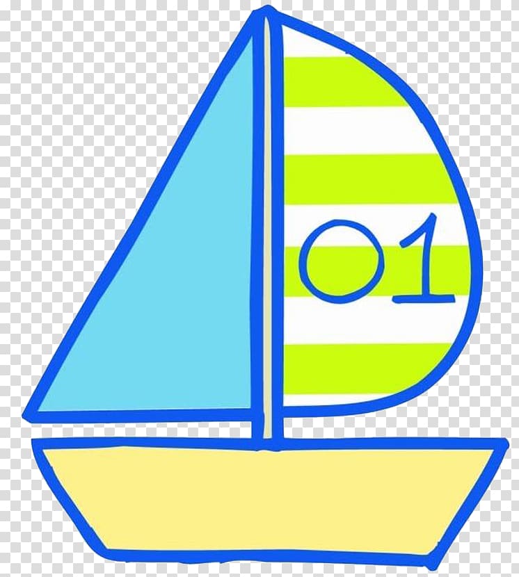 Sailing ship Cartoon Illustration, Hand drawn sailboat transparent background PNG clipart