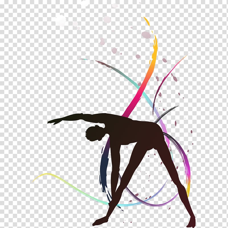 Rhythmic gymnastics Computer file, Broadcast gymnastics action transparent background PNG clipart