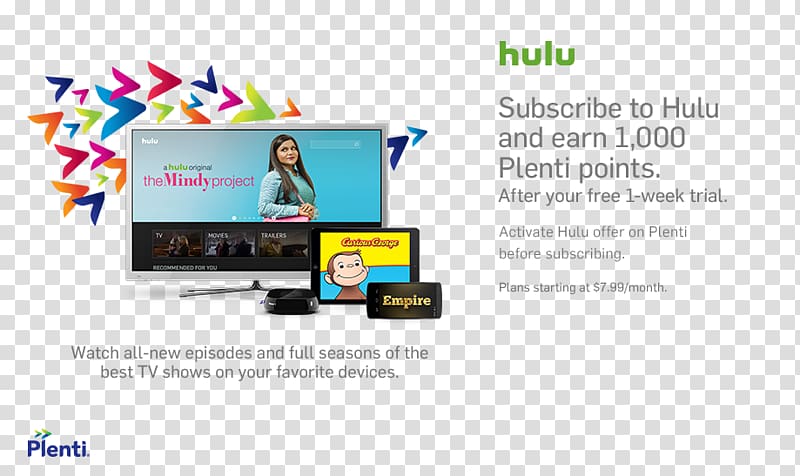 Hulu Plenti Online advertising Video, hulu transparent background PNG clipart