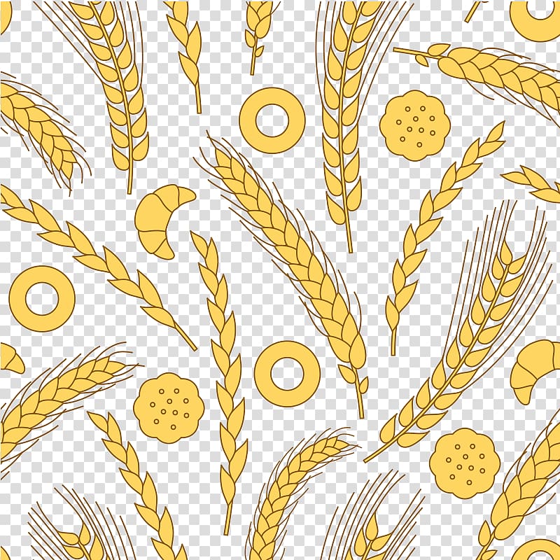 Wheat Pattern, Golden ear transparent background PNG clipart