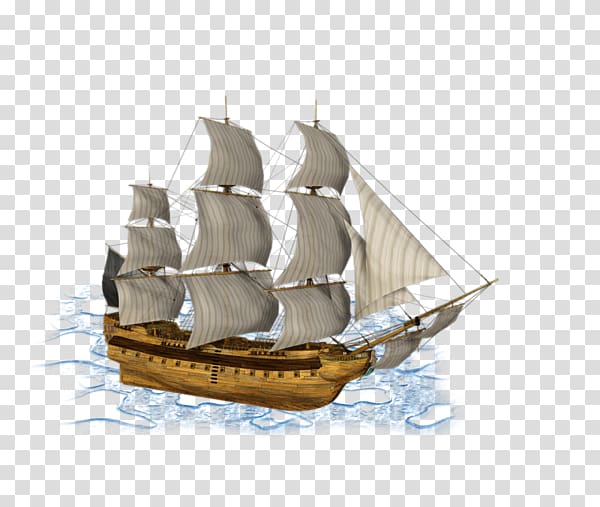 Caravel Galleon Ship of the line Clipper Fluyt, sailing transparent background PNG clipart