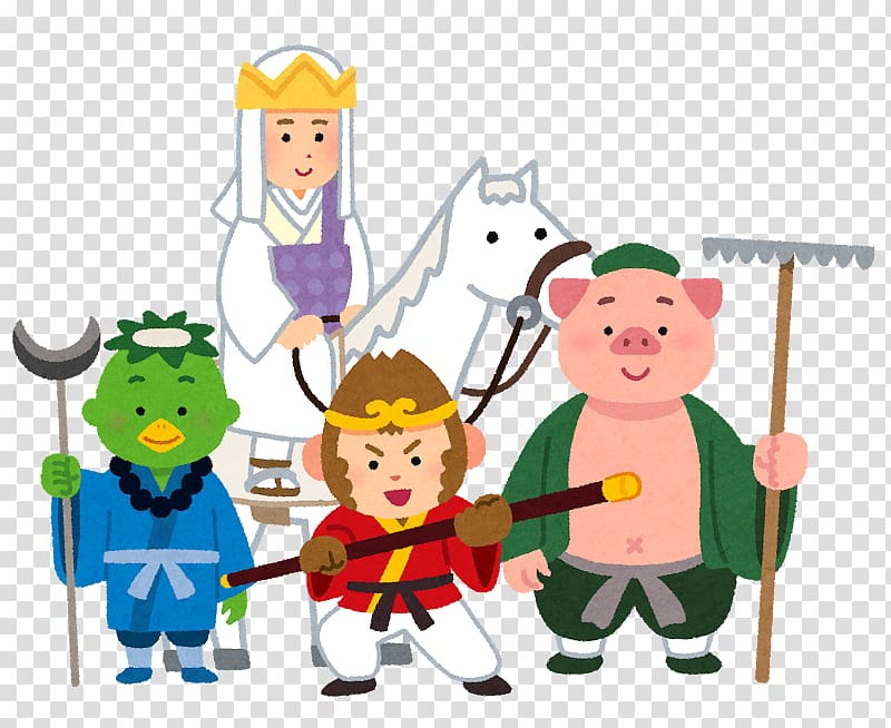 Journey to the West Zhu Bajie わが西遊記 Sha Wujing Sun Wukong, cartoon fairy tale transparent background PNG clipart