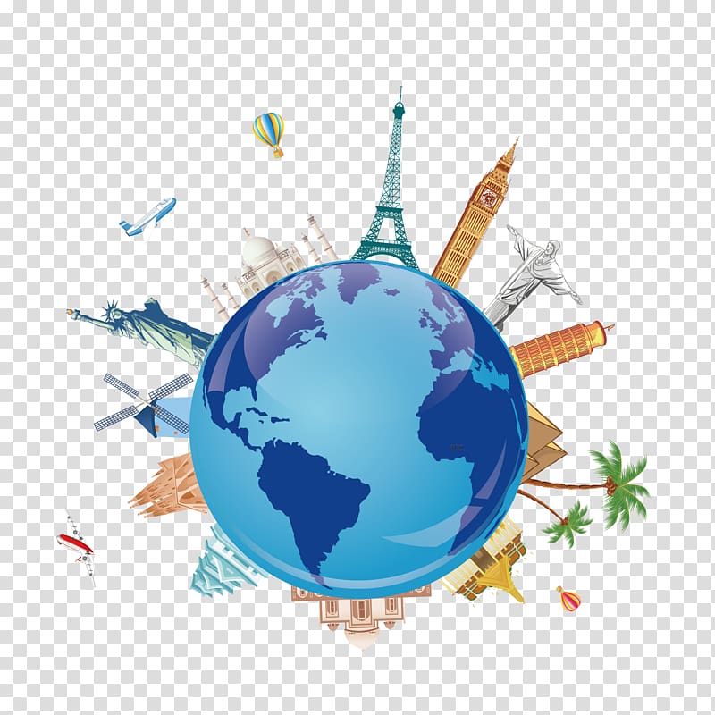 Earth illustration, Package tour Travel Agent , Earth Architecture transparent background PNG clipart