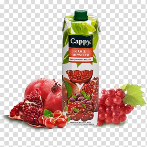 Pomegranate juice Cranberry Tutti frutti Cappy, juice transparent background PNG clipart