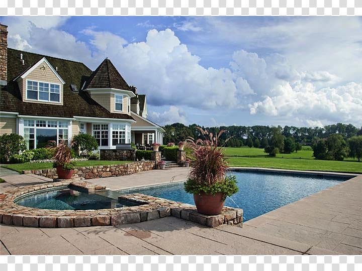 Swimming pool Backyard Deck House Patio, house transparent background PNG clipart