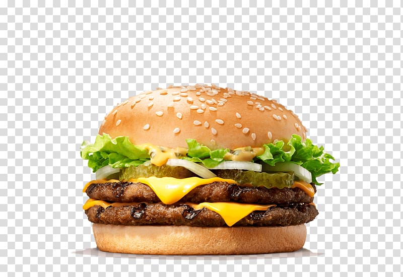 Hamburger Big King Whopper Cheeseburger Fast food, burger and sandwich transparent background PNG clipart