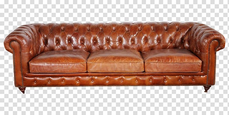 Couch Sofa bed Leather Upholstery Tufting, genuine leather stools transparent background PNG clipart