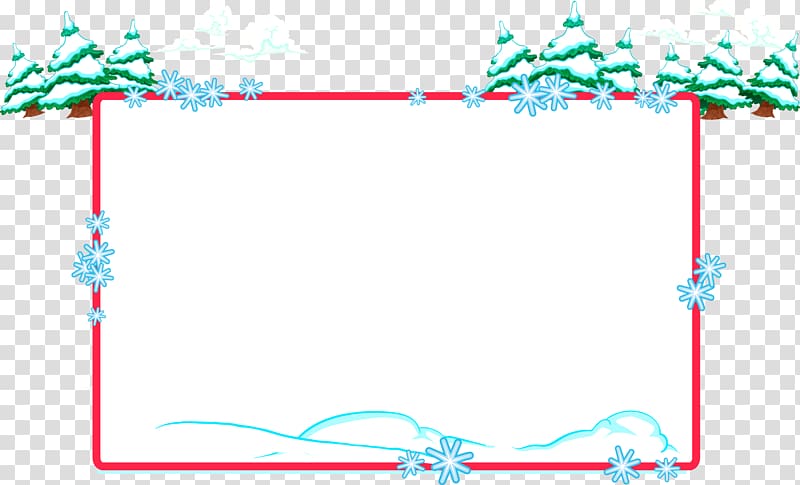 Snowflake, hand painted snow borders transparent background PNG clipart