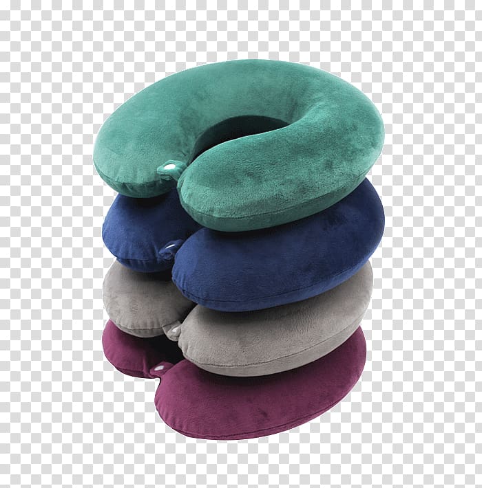 Pillow Memory foam, Four-color comfortable u-pillow transparent background PNG clipart