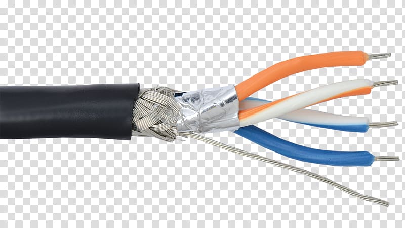 Electrical cable Shielded cable RS-485 Twisted pair Wire, wire transparent background PNG clipart