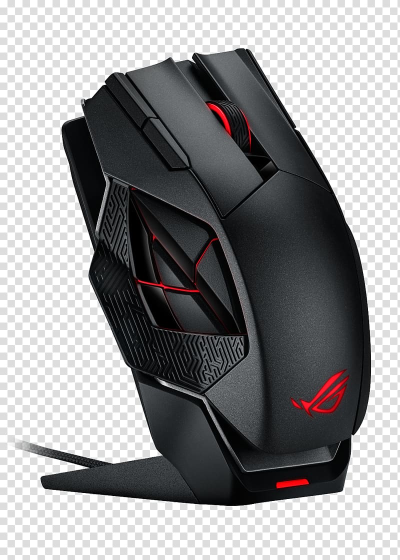 Computer mouse Gaming Mouse ROG Spatha Republic of Gamers Computer keyboard ASUS, pc mouse transparent background PNG clipart
