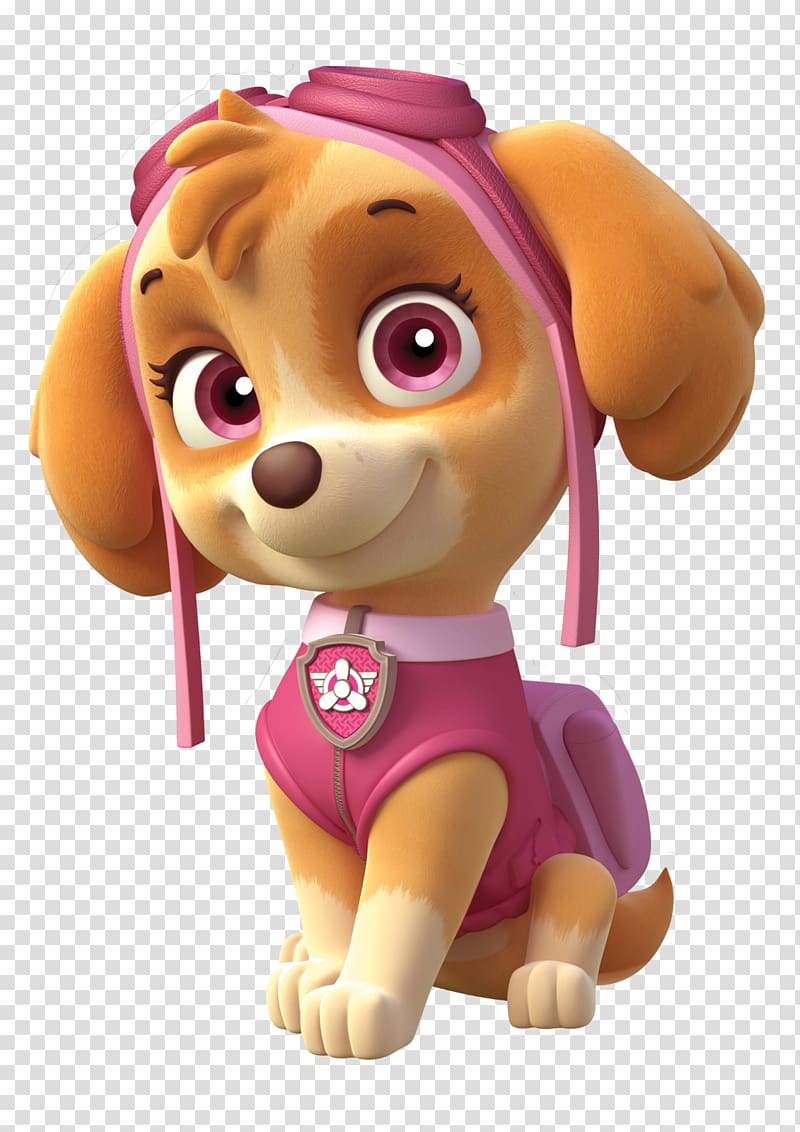 Paw Patrol Skye illustration, Cockapoo Puppy Birthday Party Sticker, paw patrol transparent background PNG clipart