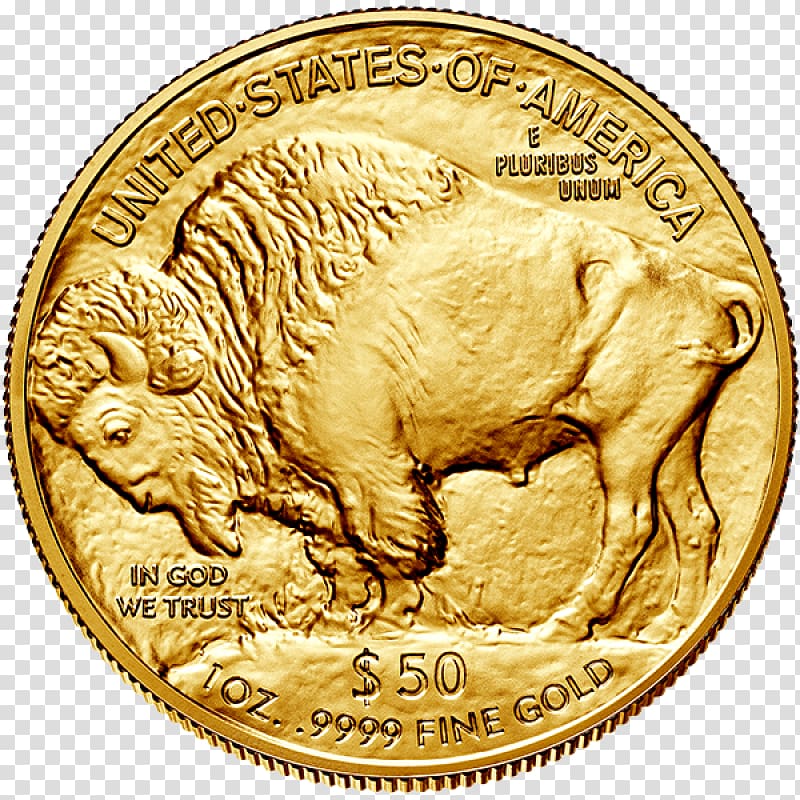 American Buffalo Bullion coin Buffalo nickel Gold coin, us 2 dollar bills rare transparent background PNG clipart