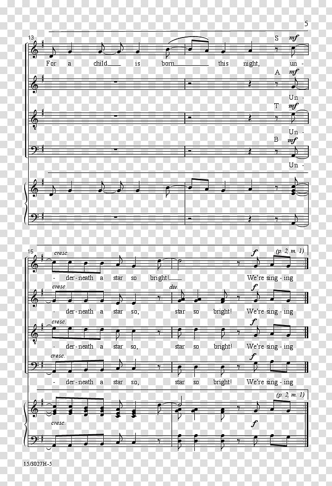 Sheet Music Choir SATB Part, free christmas creative pull transparent background PNG clipart