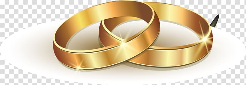 Wedding ring Gold, Golden honorable rings transparent background PNG clipart