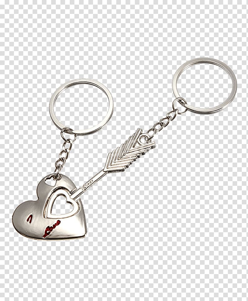 Key Chains Gift Love couple Fob, gift transparent background PNG clipart
