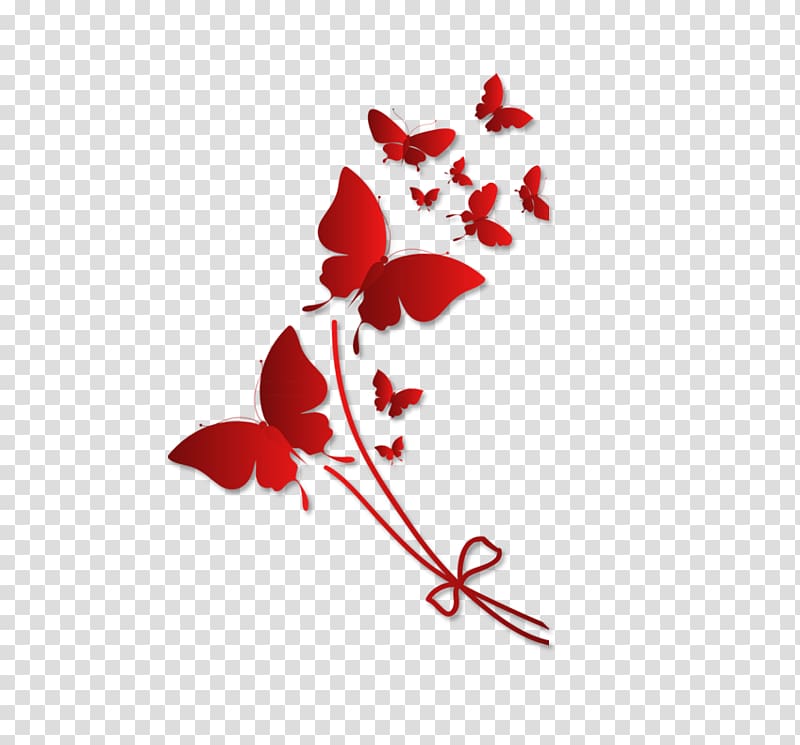 Butterfly Red, Red Butterfly Pendant transparent background PNG clipart