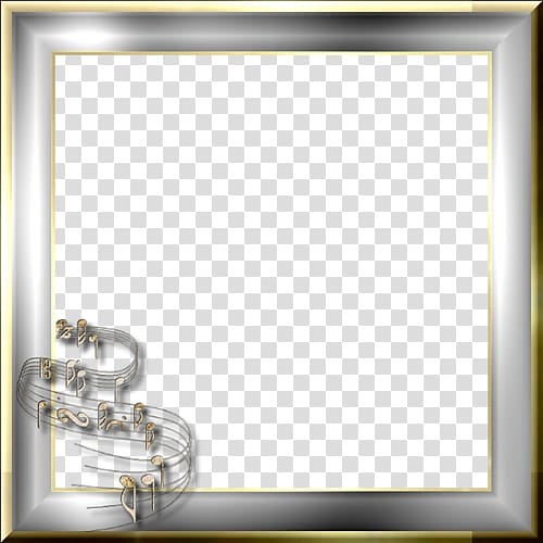 white music theme border material transparent background PNG clipart