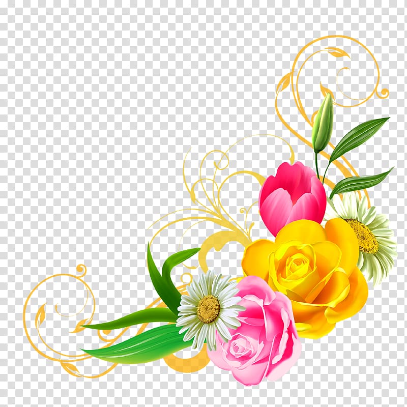 pink, white, and yellow flowers illustration, Marinella di Selinunte , Floral transparent background PNG clipart