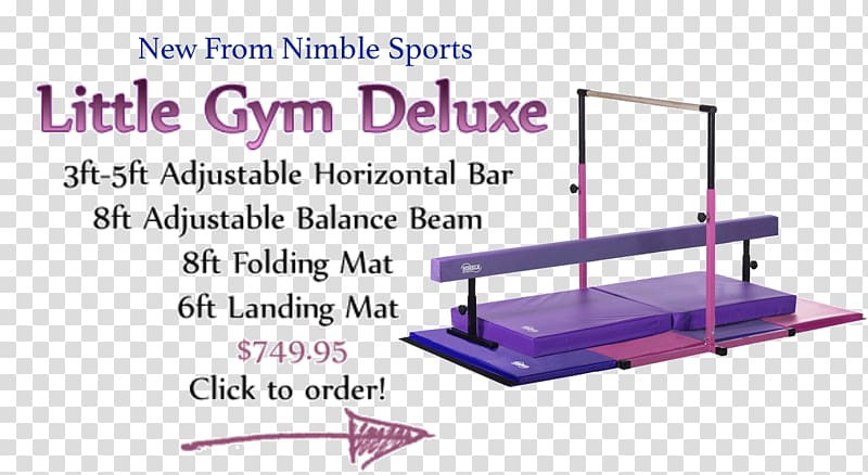 Gymnastics Balance beam Nimble Sports Mat Sporting Goods, gymnastics transparent background PNG clipart
