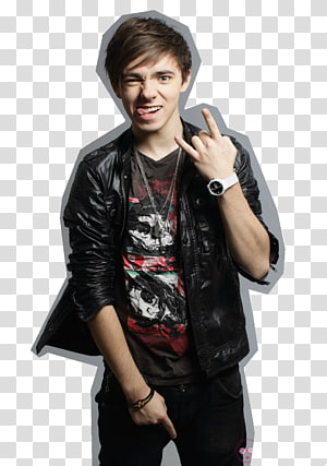 Nathan Sykes The Wanted Boy band Leather jacket The Vamps, others transparent background PNG clipart thumbnail