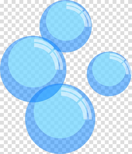 four blue bubble illustrations, Bubble , Blue Bubbles transparent background PNG clipart