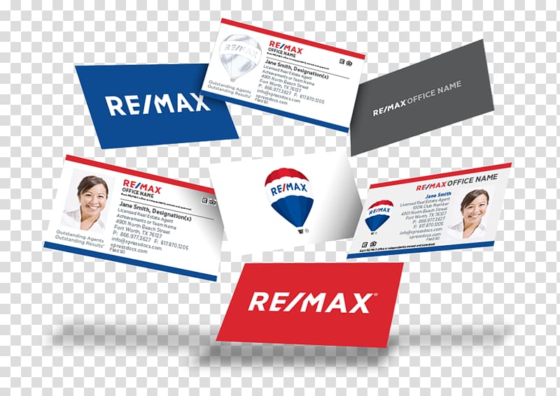 Business Cards Business Card Design Advertising RE/MAX, LLC, business card transparent background PNG clipart