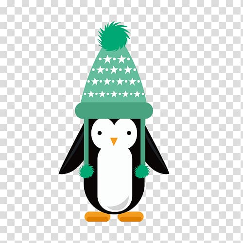 Penguin Bird Cartoon, cartoon penguin wearing a hat transparent background PNG clipart