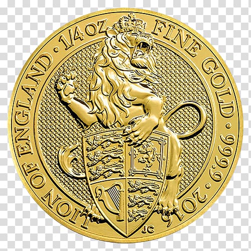 The Queen's Beasts Royal Mint Coronation of Elizabeth II Bullion coin, Coin transparent background PNG clipart