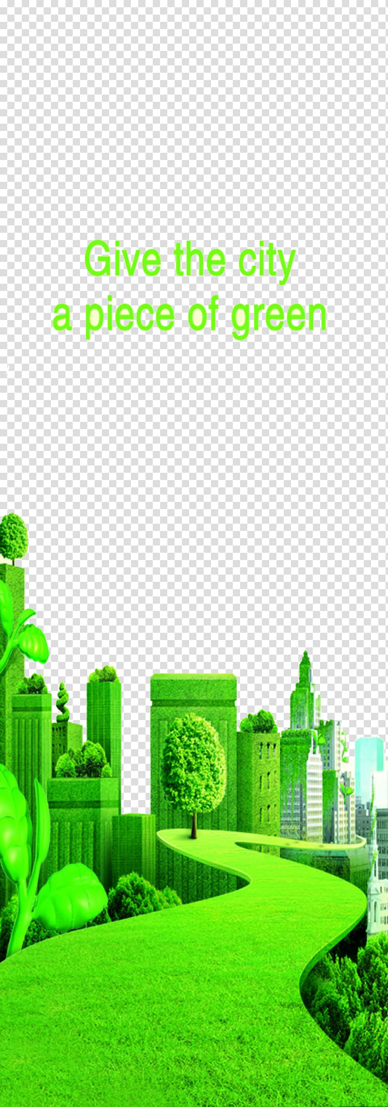 Green City, Give the city a green environment material transparent background PNG clipart