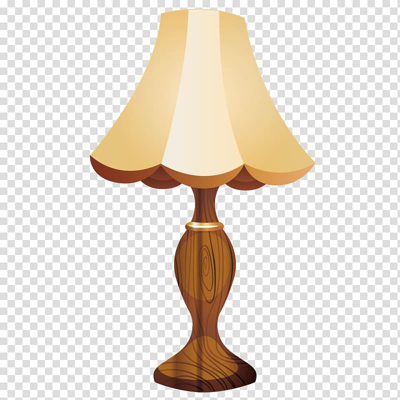 Table Lampshade Lampe de bureau, wooden table lamp transparent background PNG clipart