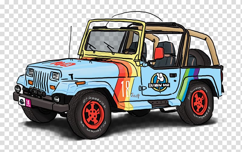 Jeep Wrangler Sports car Off-road vehicle, jurassic park transparent background PNG clipart