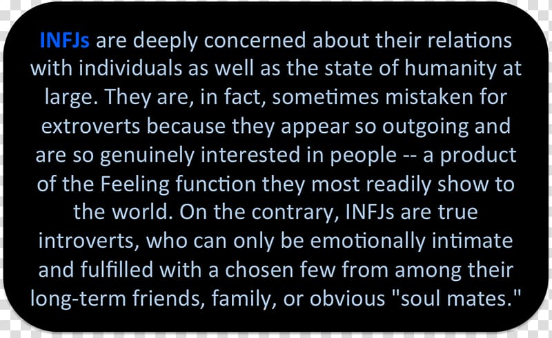 INFJ INFP Extraversion and introversion Personality type Myers–Briggs Type Indicator, Infj transparent background PNG clipart