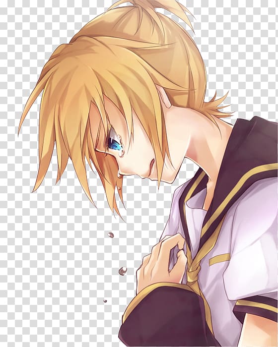 Kagamine Rin/Len The Crying Boy Anime Vocaloid, Anime transparent background PNG clipart