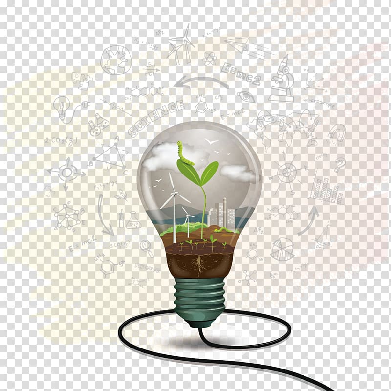 Incandescent light bulb Video projector 1080p, material green light bulb transparent background PNG clipart