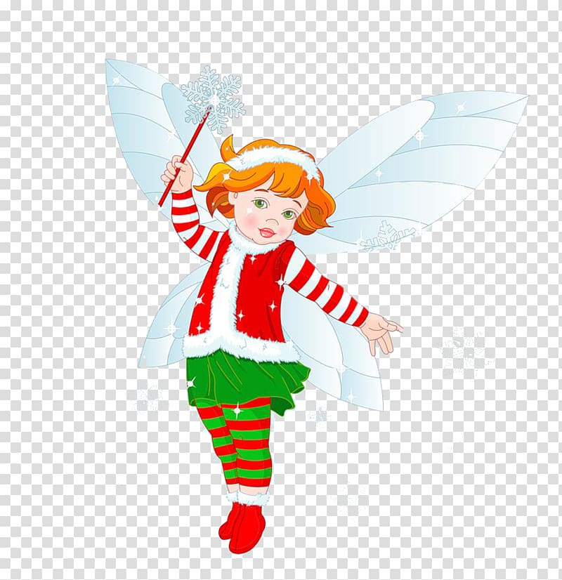 Christmas Fairy , Elf Girl transparent background PNG clipart