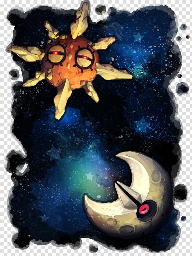 Lunatone Solrock Art Pokémon Black 2 and White 2, pokemon transparent background PNG clipart