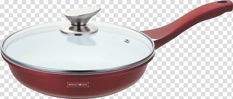 Frying pan Ceramic Cookware Non-stick surface Burgundy, frying pan transparent background PNG clipart