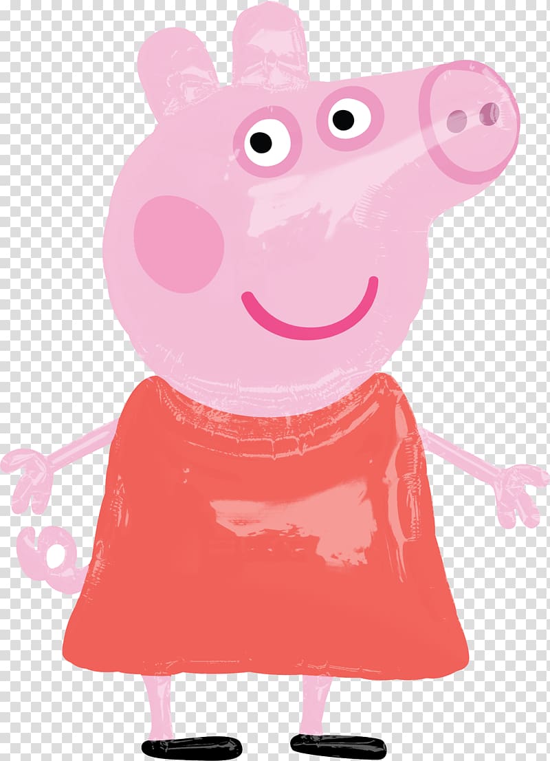 Daddy Pig Grandpa Pig Party Balloon, party transparent background PNG clipart
