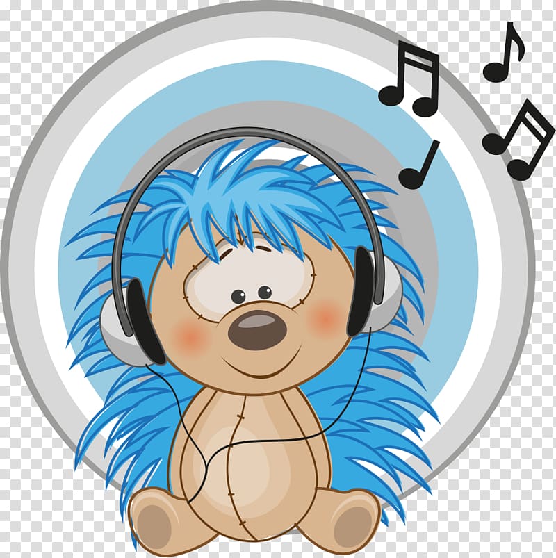 Hedgehog Headphones , Songs hedgehog transparent background PNG clipart