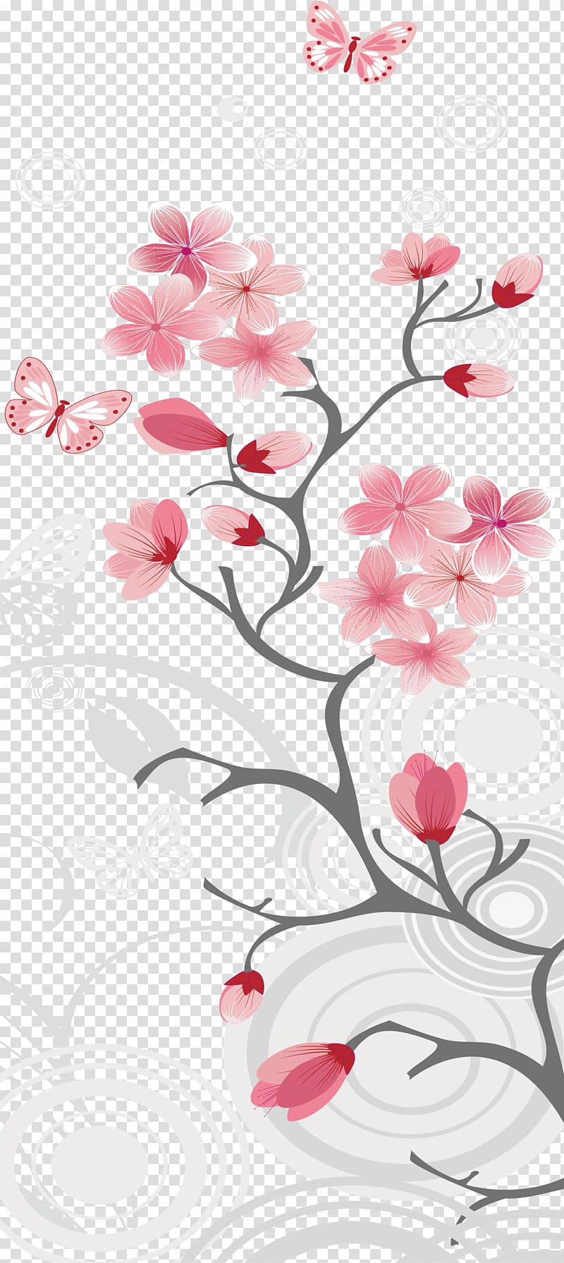 Cherry blossom , Japanese hand-painted cherry blossoms transparent background PNG clipart