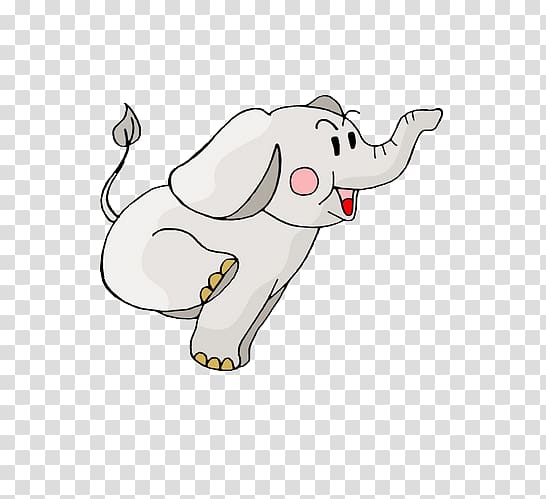 Comics Animation Cartoon, Cute little elephant transparent background PNG clipart