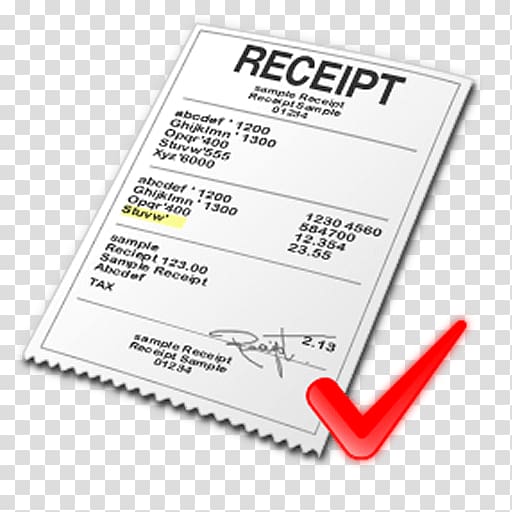 Receipt Invoice Payment Money Tax, others transparent background PNG clipart