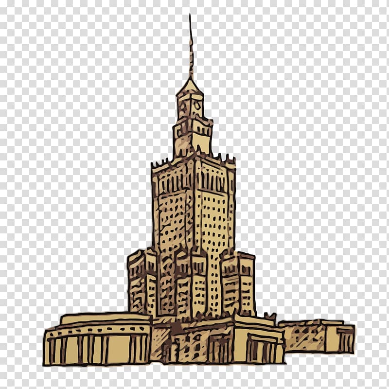 Palace of Culture and Science Drawing Art Architecture, polish transparent background PNG clipart