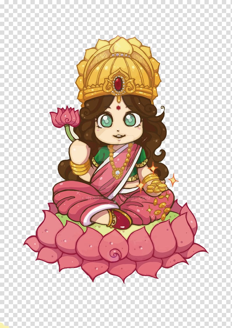 Lakshmi Ganesha Diwali Goddess Aarti, of Brahma transparent background PNG clipart