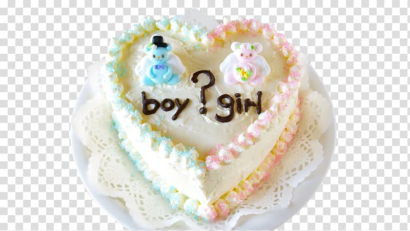 Sugar cake Cream pie Cupcake Gender reveal, heart cake transparent background PNG clipart